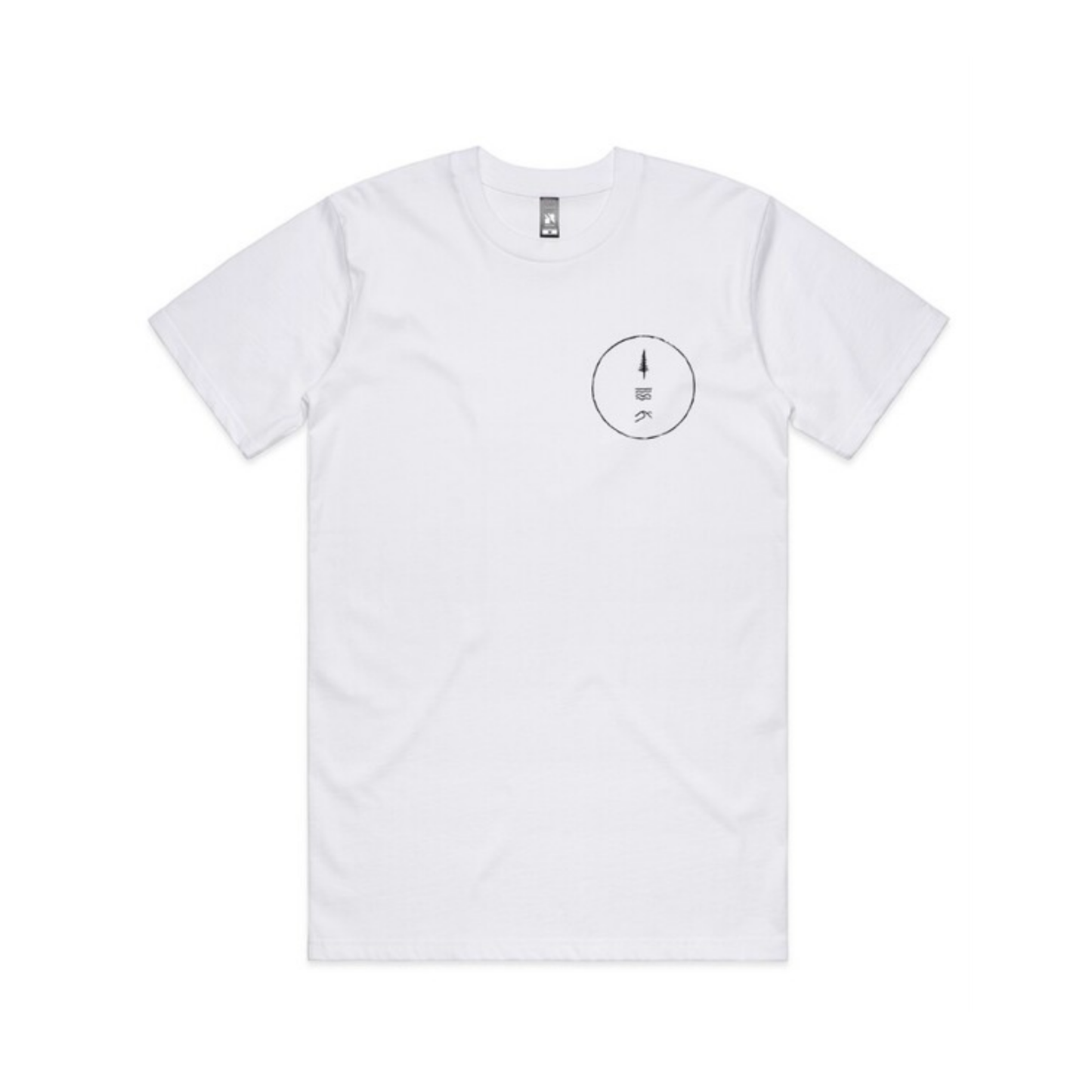 Circle in Time White Emblem Tee